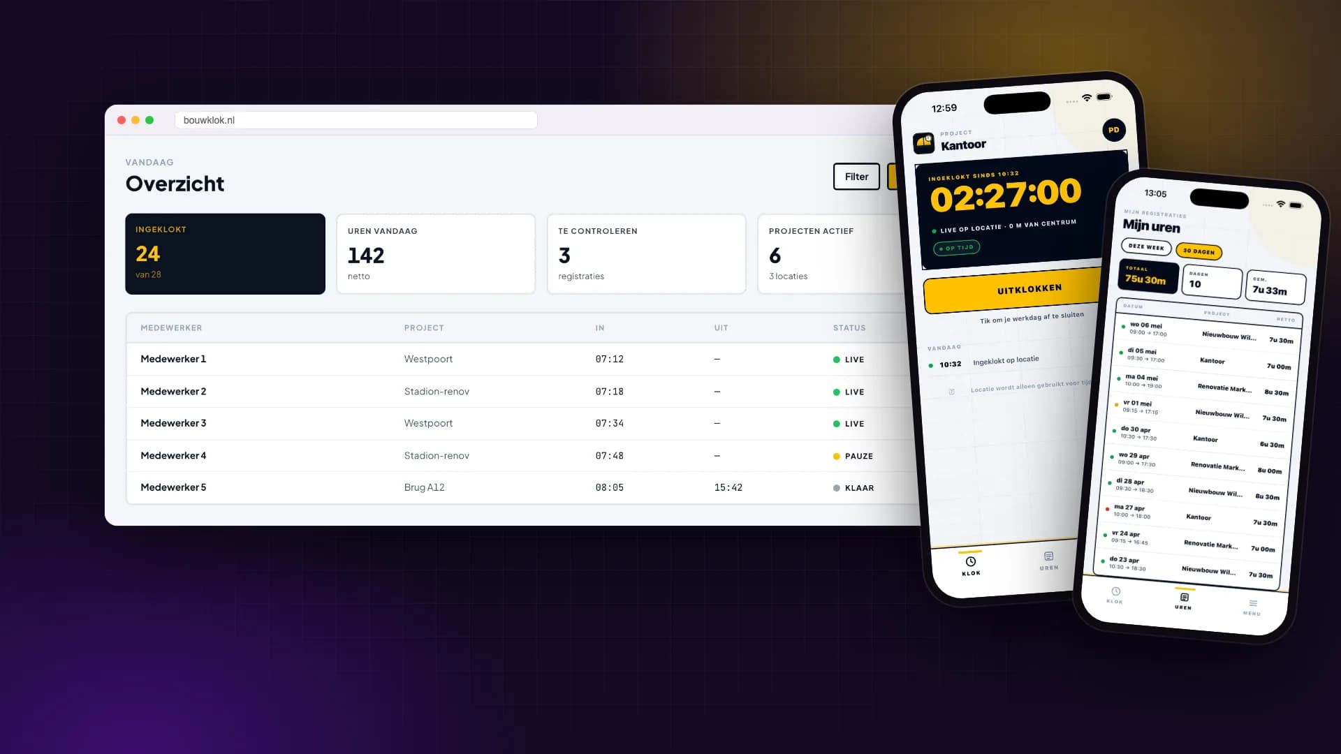 Bouwklok: App demo by VirtuoLab